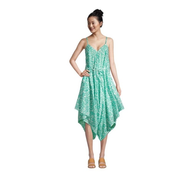 World Market Wide Leg Harem Jumpsuit with tie belt Sz Small Oversized READ - Picture 15 of 15